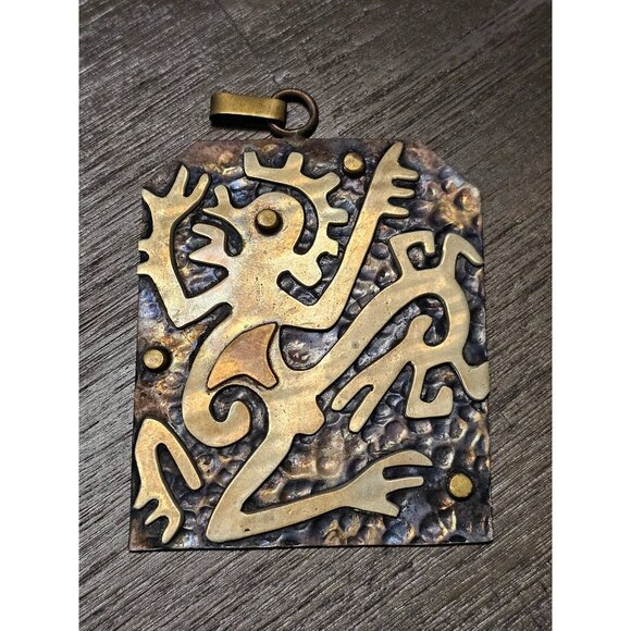 Vintage MEXICO Modernist Monkey Necklace Pendant - Picture 1 of 2